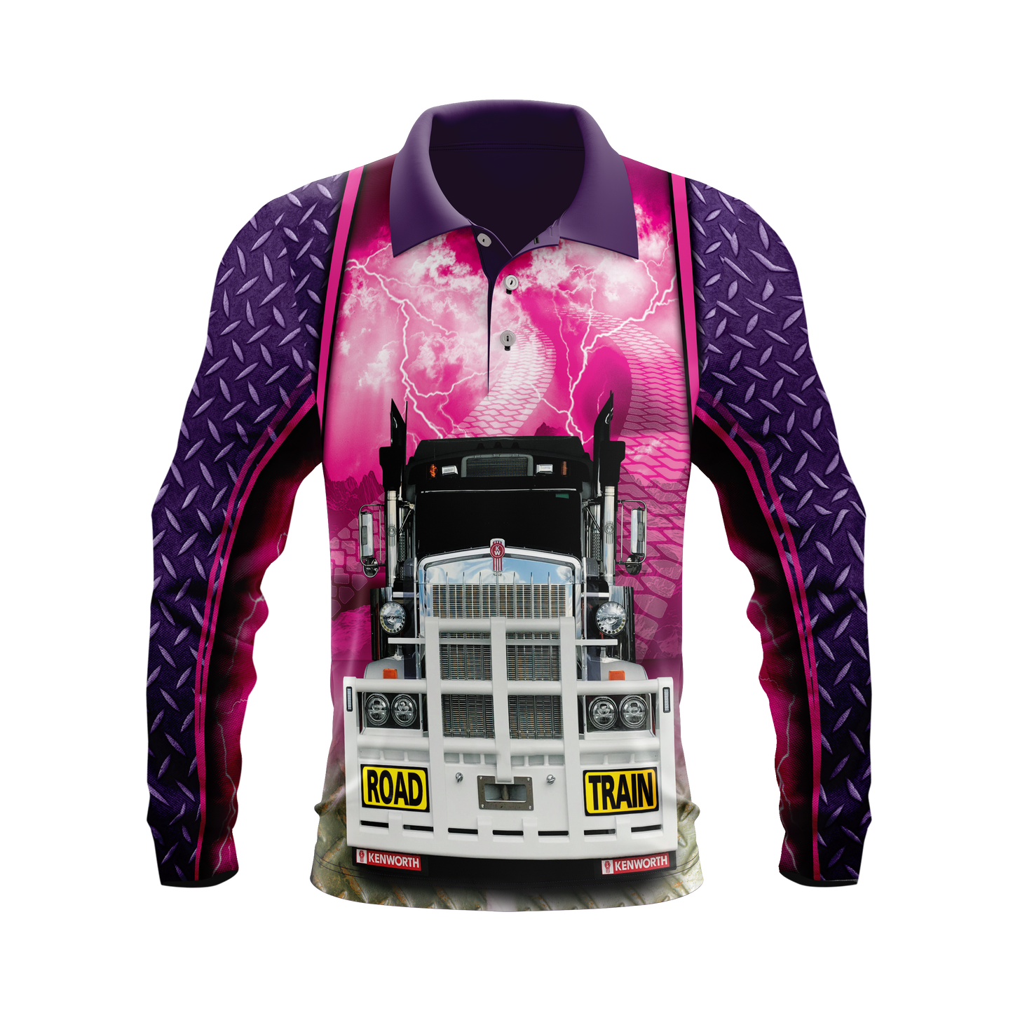 Pink Trucker Polo Shirt