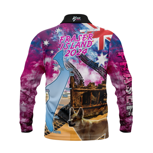 K'gari 2024 Pink Polo Shirts