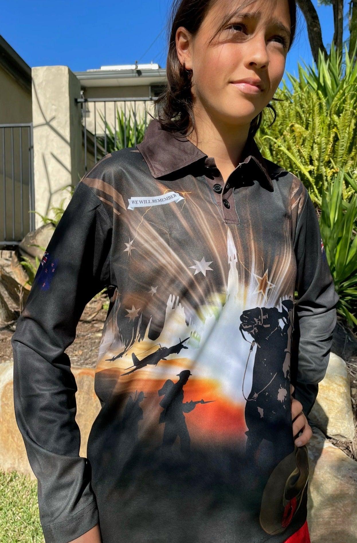 Anzac Brown Polo Shirt - K-ozSportz