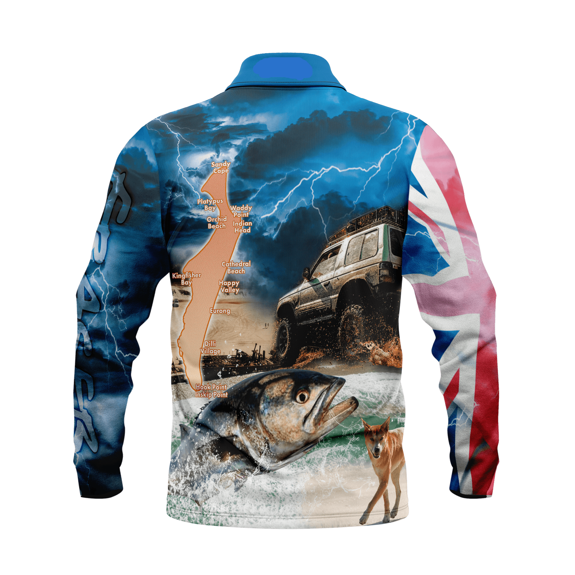 Adults Pig Hunter Polo Shirts long sleeve Fishing Shirts ozfs K-ozsportz  long sleeve fishing shirt OZFS – K-ozSportz