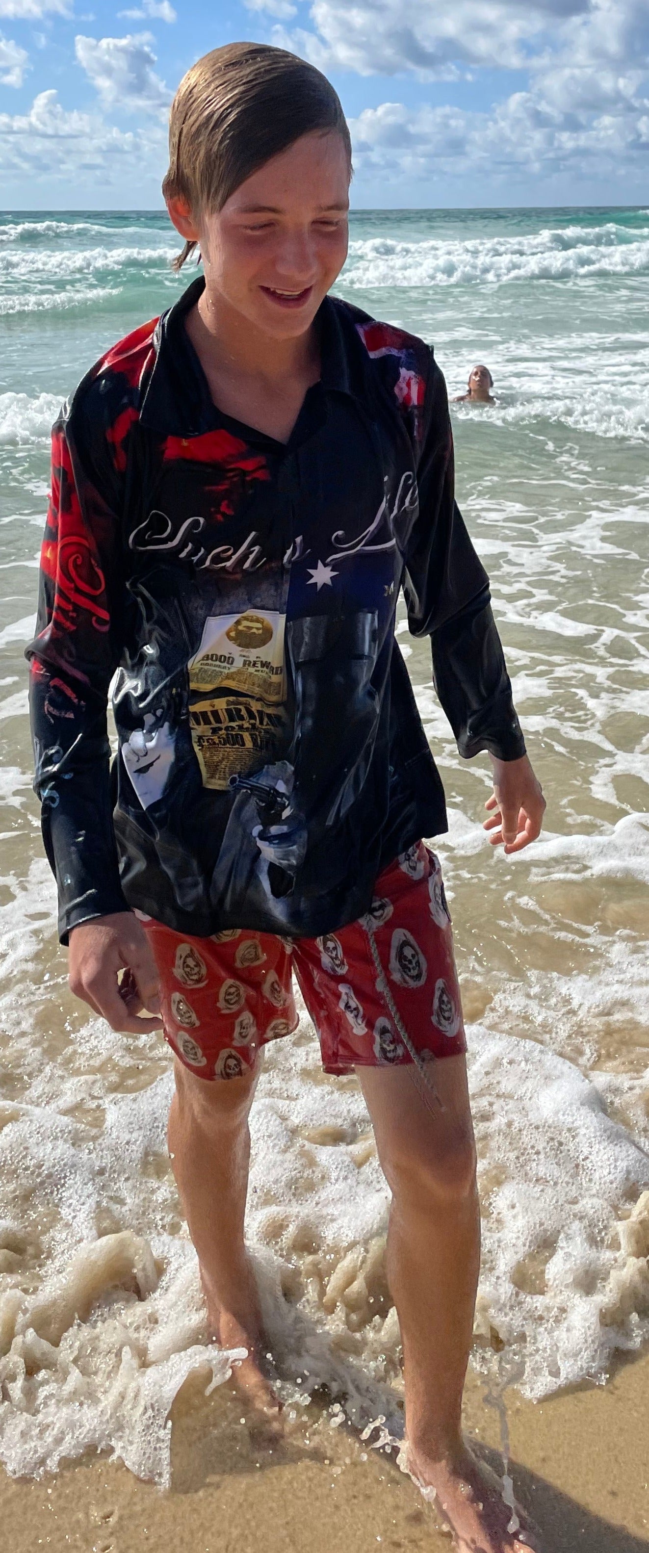Adults Ned Kelly Polo Shirts long sleeve Fishing Shirts ozfs K-ozsportz  long sleeve fishing shirt OZFS – K-ozSportz