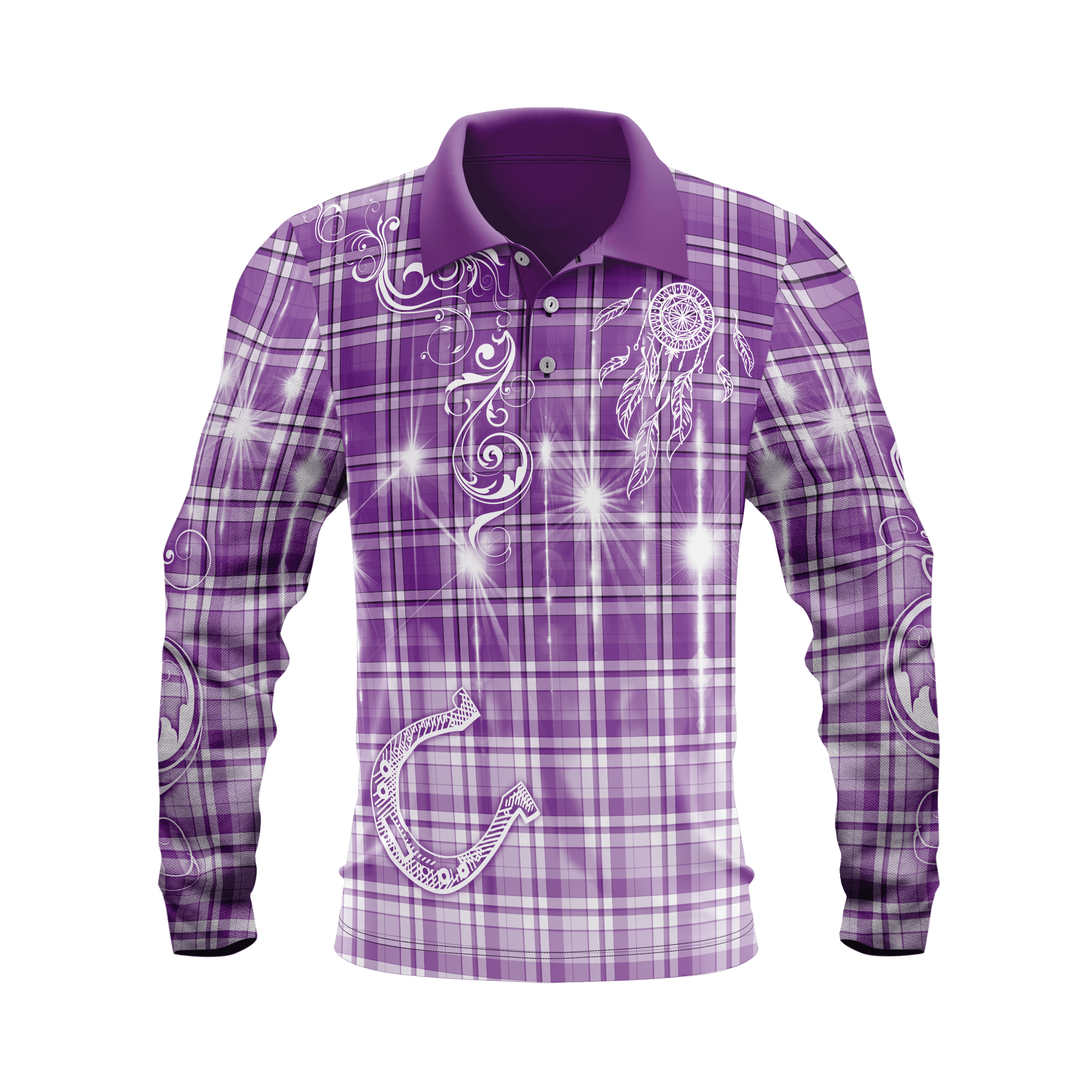 Barrel Racing Purple Cowgirl Polo Shirt - K-ozSportz