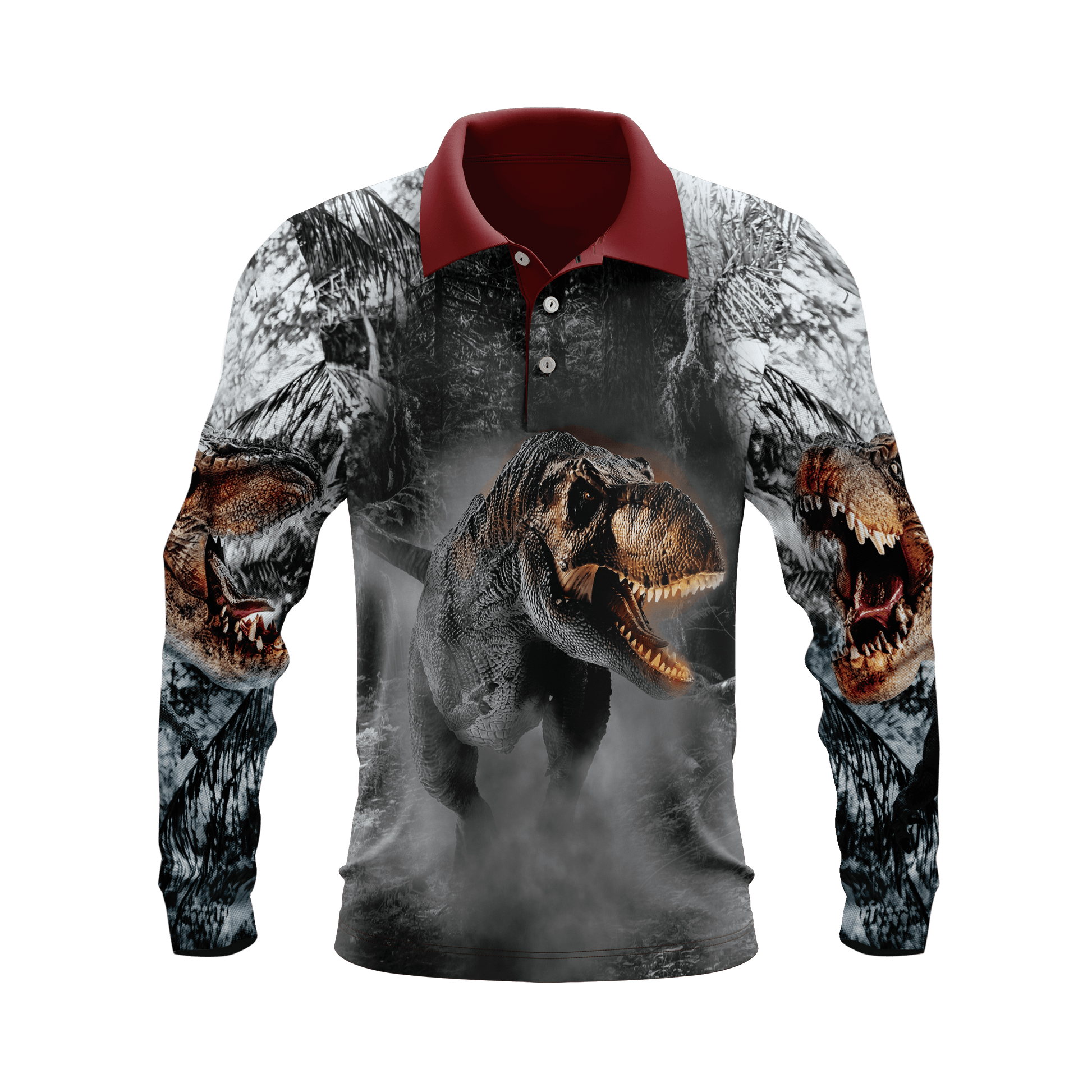 Kids Dino Polo Shirts long sleeve Fishing Shirts ozfs K-ozsportz long  sleeve fishing shirt OZFS – K-ozSportz