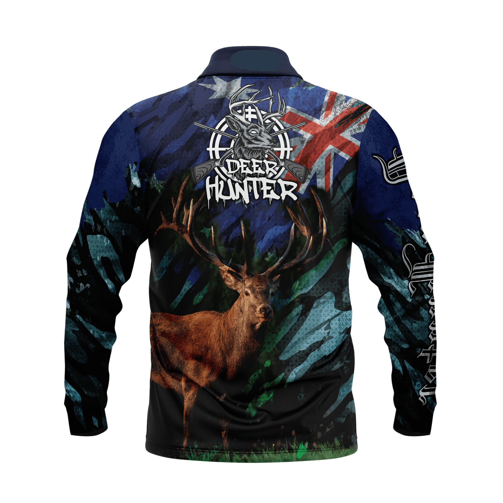 Adults Deer Hunter Polo Shirts long sleeve Fishing Shirts ozfs K-ozsportz  long sleeve fishing shirt OZFS – K-ozSportz