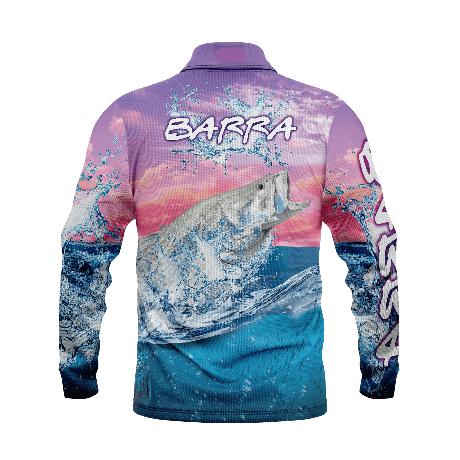Adults Sunset Barra Polo Shirts long sleeve Fishing Shirts ozfs K